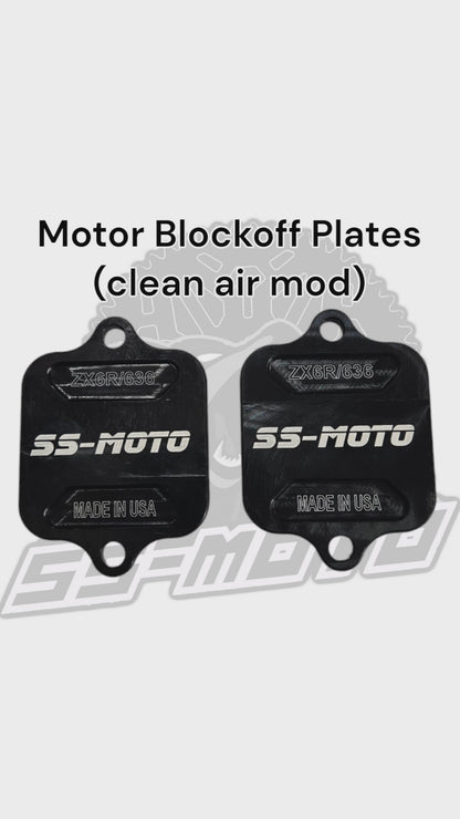 Motor Block Off Plates (Clean Air Mod) - Howling Moto
