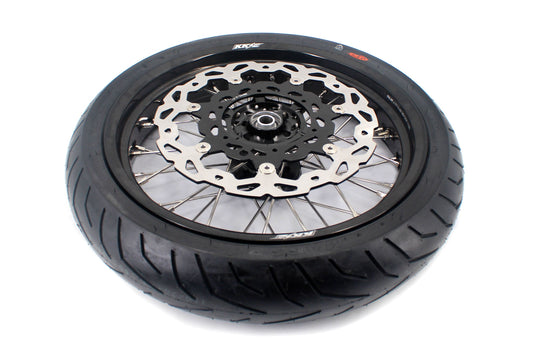 KKE CUSH DRIVE 3.5-4.25*17" Supermoto Wheels Kit For SUZUKI DRZ400 DRZ400E DRZ400S CST Tires - Howling Moto