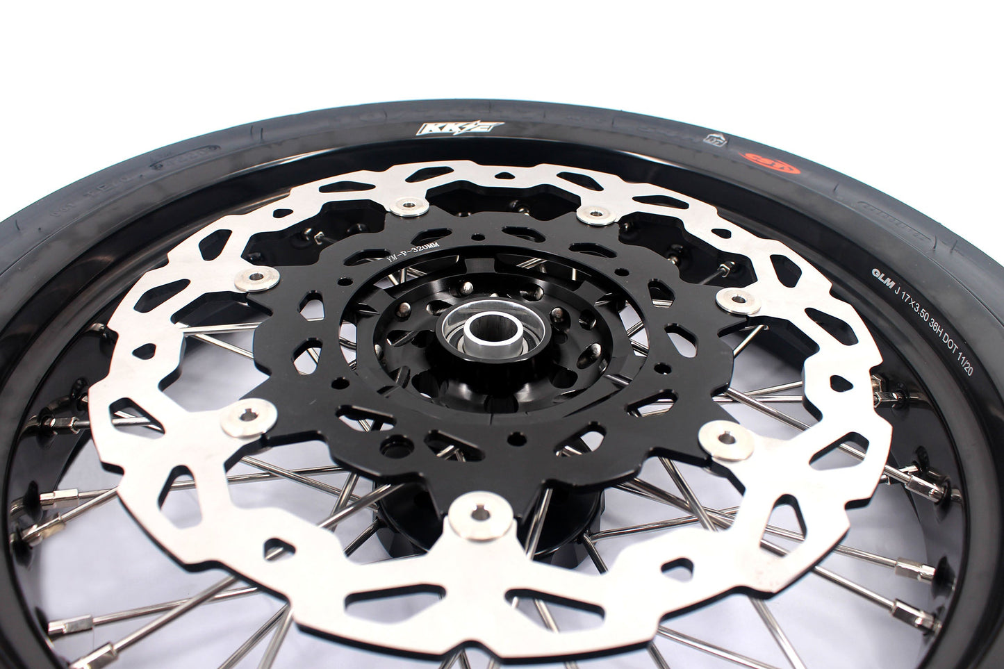 KKE CUSH DRIVE 3.5/4.25*17in. Supmermoto Wheels Kit For SUZUKI DRZ400SM 2005-2024 CST Tires - Howling Moto