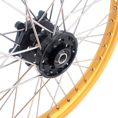 KKE 21 & 19 Dirt Bike Gold Rims for Suzuki RM125 2001-2007 RM250 2008 - Howling Moto
