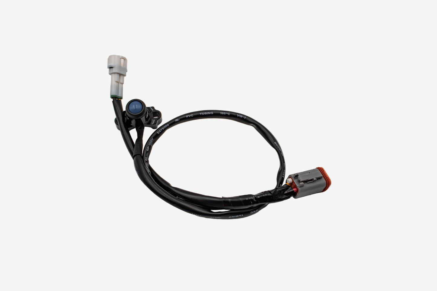 Warp9Racing V2 High-Output Headlight with W9 Mounting showing sleek design and mounting hardware for motorcycle lighting.