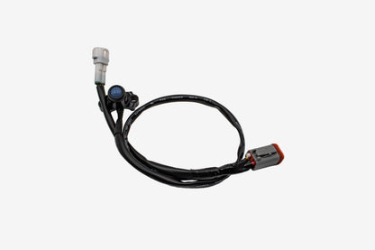 Warp9Racing V2 High-Output Headlight with W9 Mounting showing sleek design and mounting hardware for motorcycle lighting.