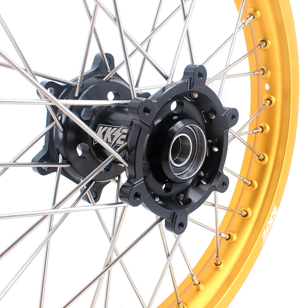 KKE 21 & 19 Dirt Bike Gold Rims for Suzuki RM125 2001-2007 RM250 2008 - Howling Moto