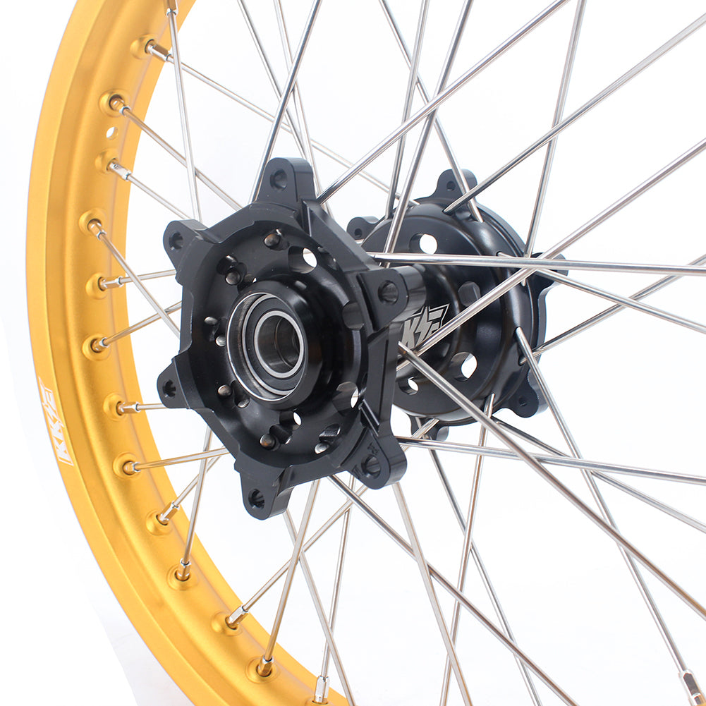 KKE 21 & 19 Dirt Bike Gold Rims for Suzuki RM125 2001-2007 RM250 2008 - Howling Moto