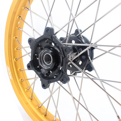 KKE 21 & 19 Dirt Bike Gold Rims for Suzuki RM125 2001-2007 RM250 2008 - Howling Moto