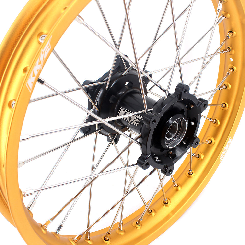 KKE 21 & 19 MX Gold Rims for Suzuki RM125 RM250 1996-2000 Black Hub - Howling Moto