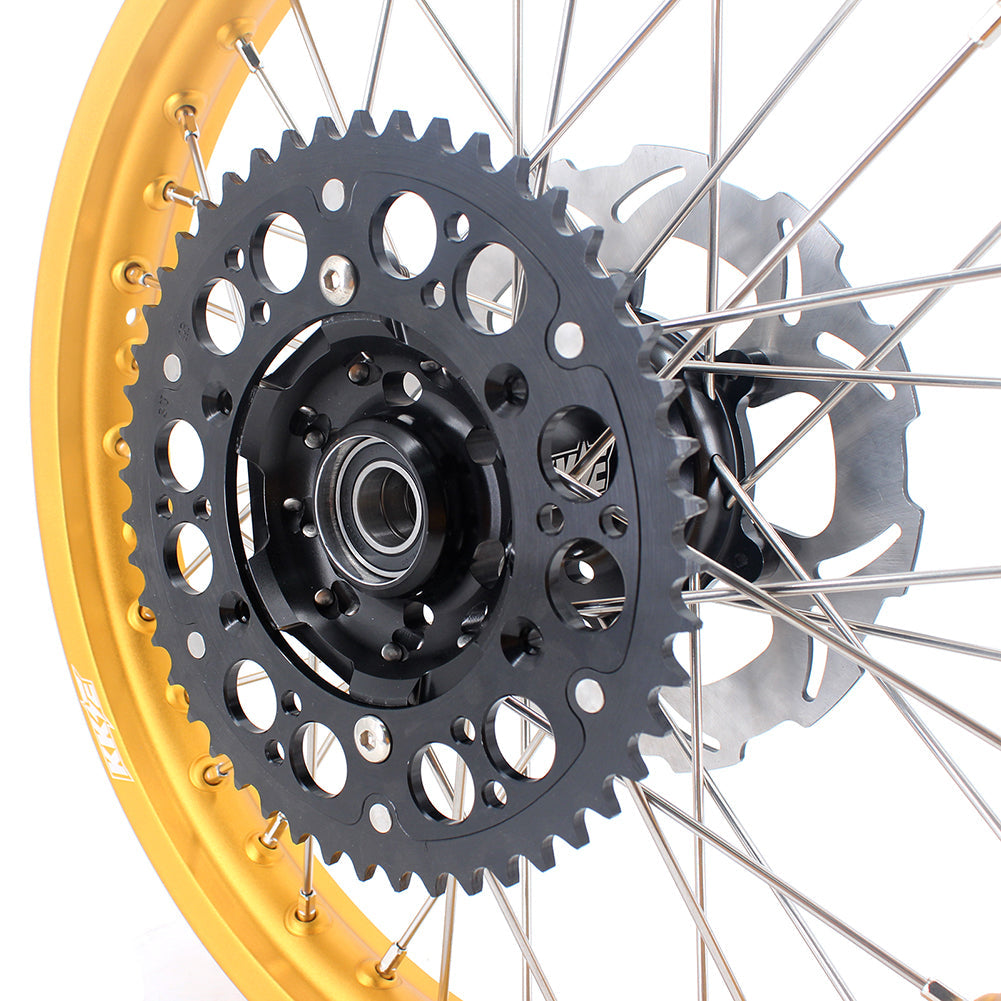 KKE 21 & 19 Dirt Bike Gold Rims for Suzuki RM125 2001-2007 RM250 2008 - Howling Moto