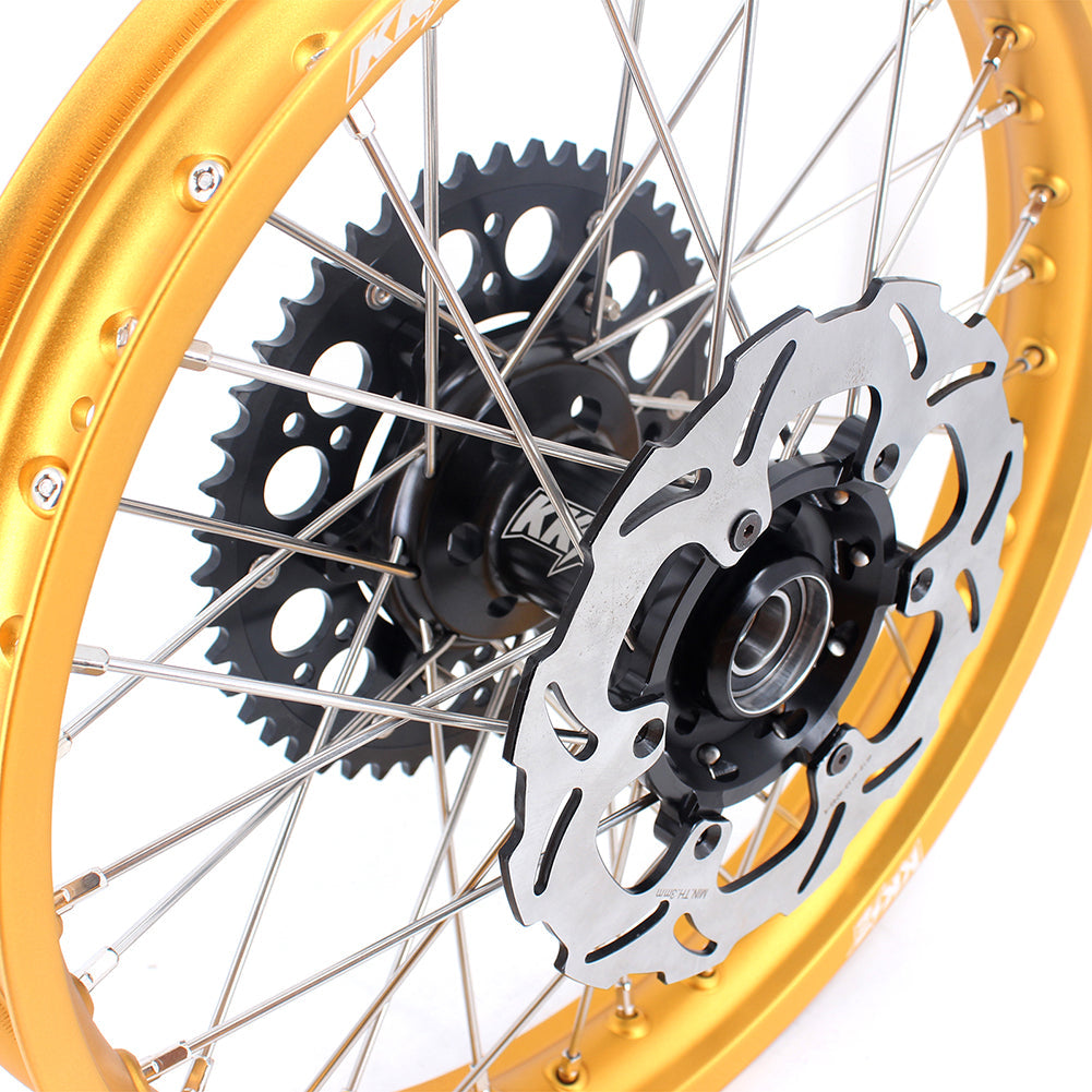 KKE 21 & 19 Dirt Bike Gold Rims for Suzuki RM125 2001-2007 RM250 2008 - Howling Moto