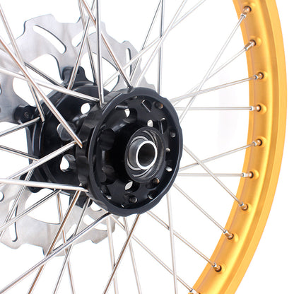 KKE 21 & 19 MX Gold Rims for Suzuki RM125 RM250 1996-2000 Black Hub - Howling Moto