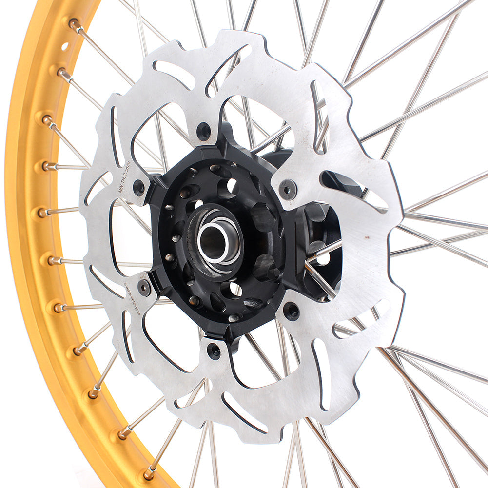 KKE 21 & 19 Dirt Bike Gold Rims for Suzuki RM125 2001-2007 RM250 2008 - Howling Moto