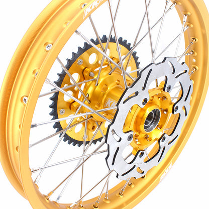 KKE 21 & 19 Wheels Gold Rims For SUZUKI RM125 2001-2007 RM250 2001-2008 - Howling Moto