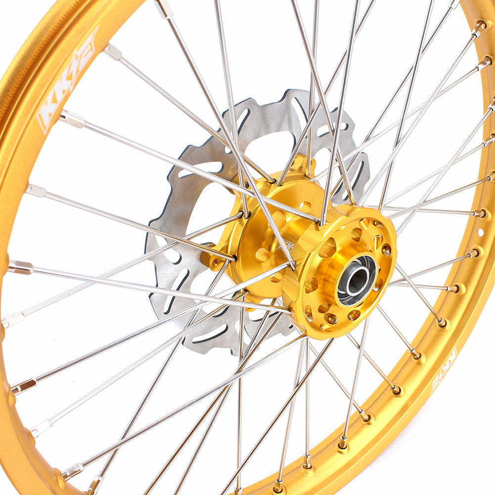 KKE 21 & 19 Wheels Gold Rims For SUZUKI RM125 2001-2007 RM250 2001-2008 - Howling Moto