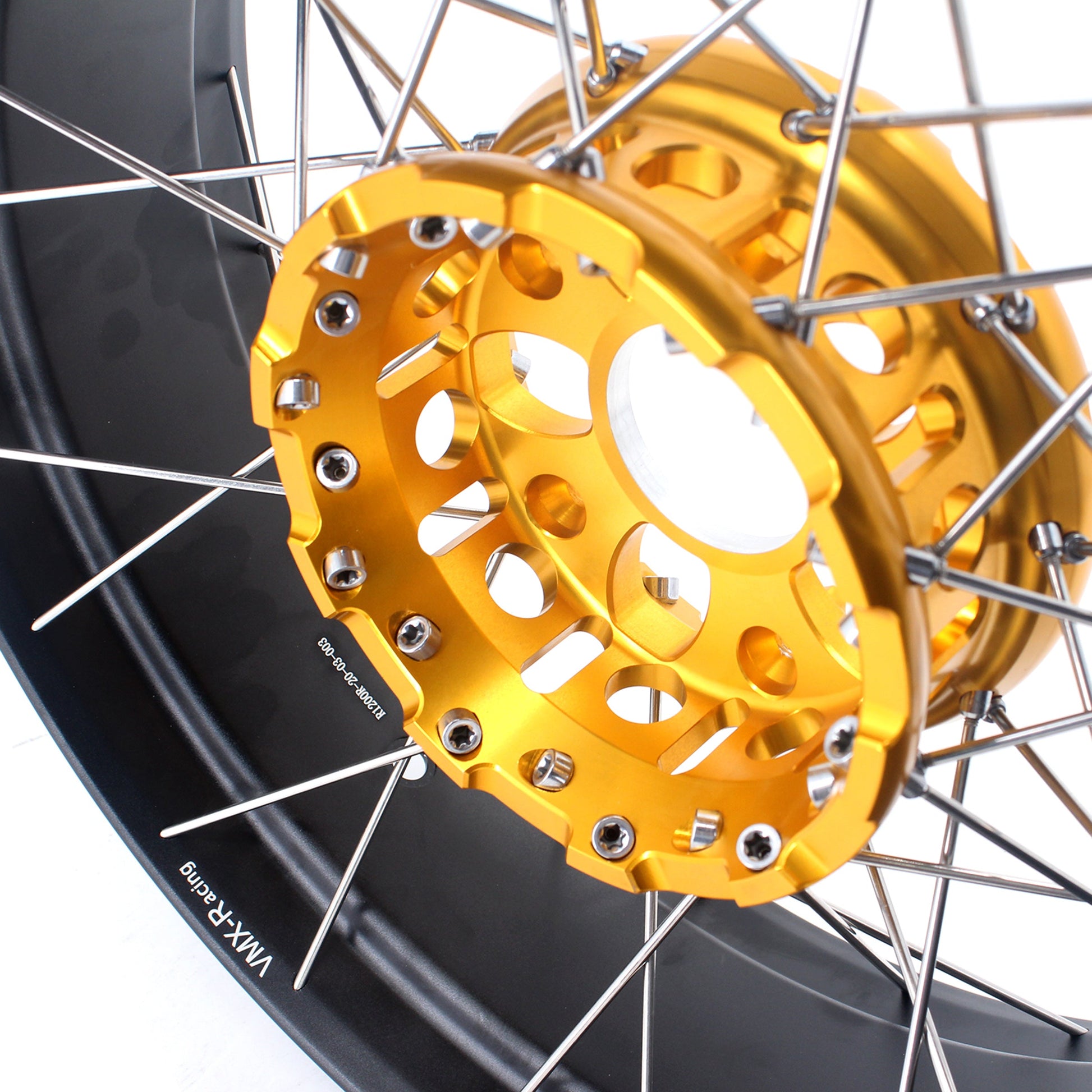 VMX 19" 17" Tubeless Wheels For BMW R1200GS R1200GS Adventure 2013-2020 Gold Hub&Black Rim - Howling Moto