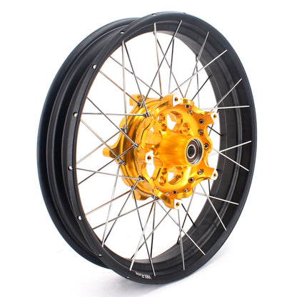 VMX 19" 17" Tubeless Wheels For BMW R1200GS R1200GS Adventure 2013-2020 Gold Hub&Black Rim - Howling Moto