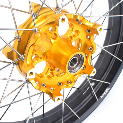 VMX 19" 17" Tubeless Wheels For BMW R1200GS R1200GS Adventure 2013-2020 Gold Hub&Black Rim - Howling Moto