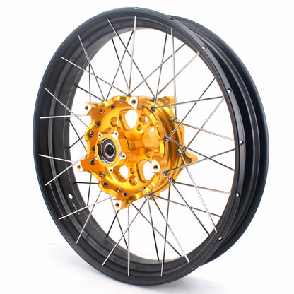 VMX 19" 17" Tubeless Wheels For BMW R1200GS R1200GS Adventure 2013-2020 Gold Hub&Black Rim - Howling Moto