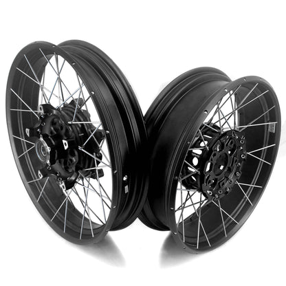 VMX 19" 17" Inch Tubeless Rims for BMW R1200GS R1200GS Adventure 2013-2020 Black Hub & Black Rim - Howling Moto