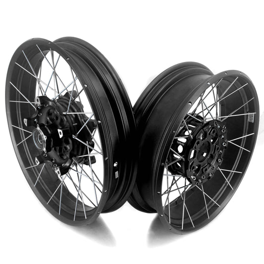VMX 19" 17" Inch Tubeless Rims for BMW R1200GS R1200GS Adventure 2013-2020 Black Hub & Black Rim - Howling Moto