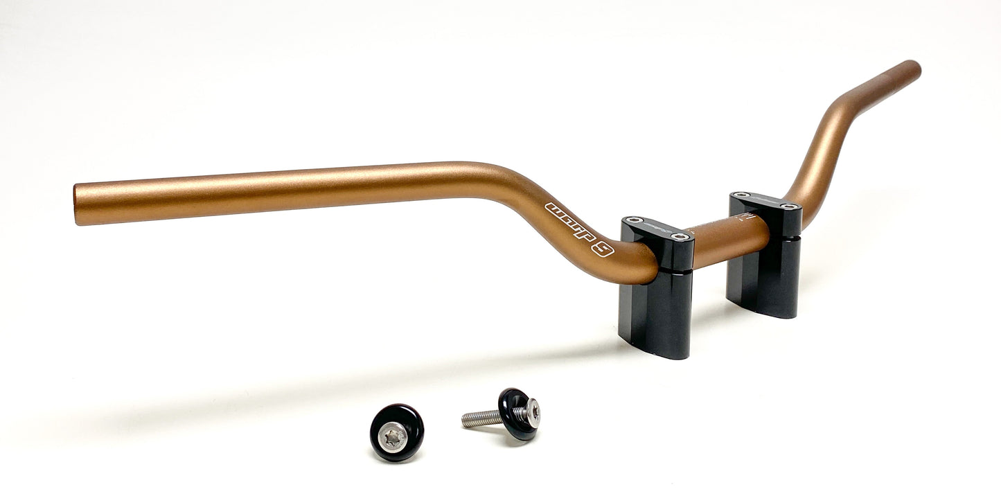 Warp9Racing MX/Offroad 1-1/8" tapped handlebars with black finish and textured grips, designed for offroad motorcycles.