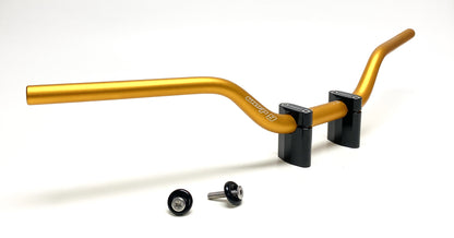 Warp9Racing MX/Offroad 1-1/8" tapped handlebars with sturdy steel construction and black finish, designed for offroad motorcycles.