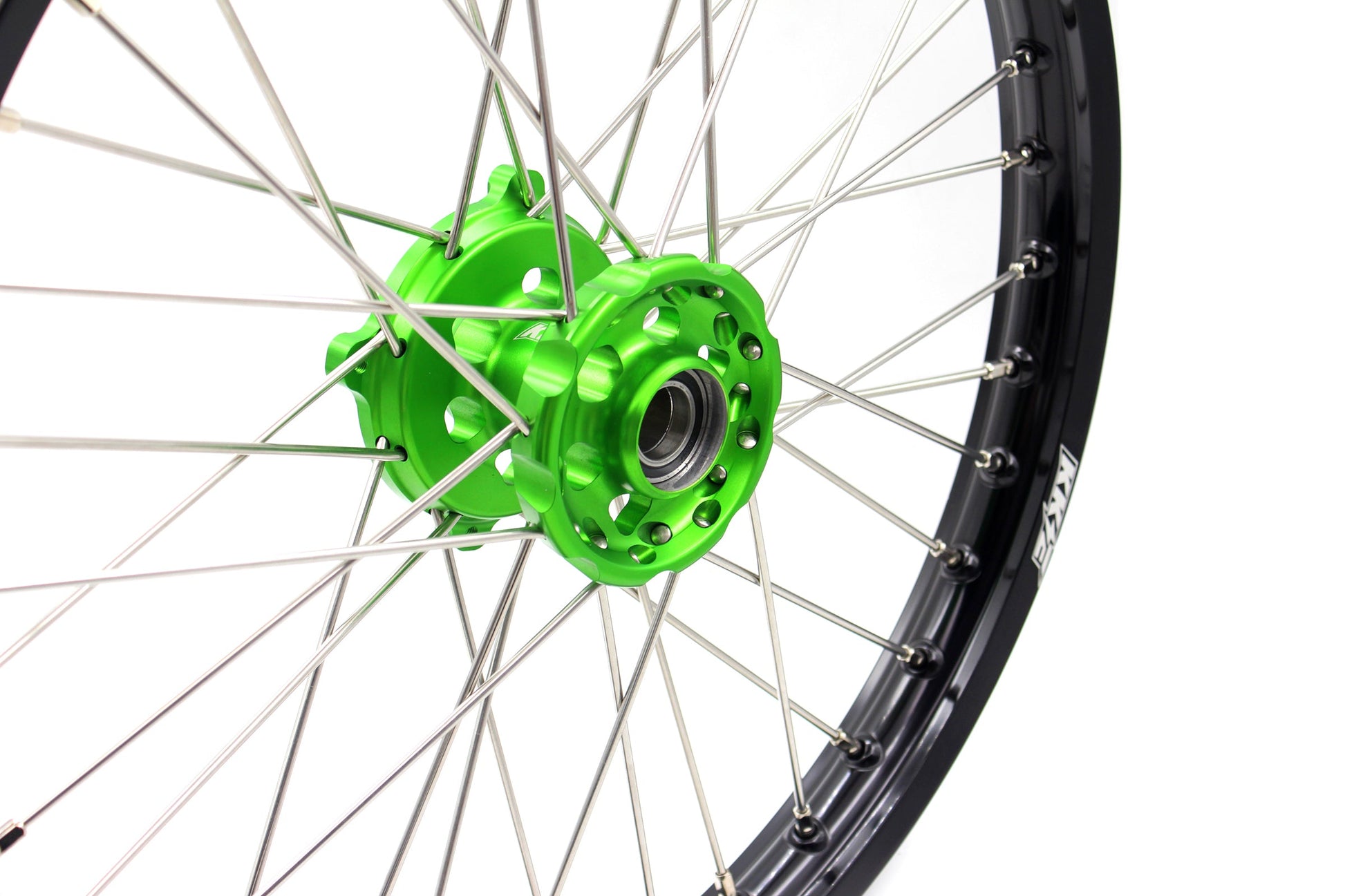KKE 1.6*21 & 2.15*19 Wheels Rims Fit Kawasaki KX450 2019-2023 KX450X 2021-2023 Green Hubs - Howling Moto