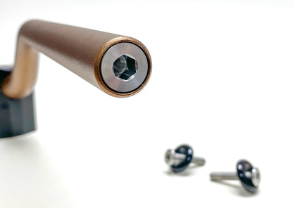 Warp9Racing MX/Offroad 1-1/8" tapped handlebars with black finish, showing close-up of the lightweight, durable handlebar design.