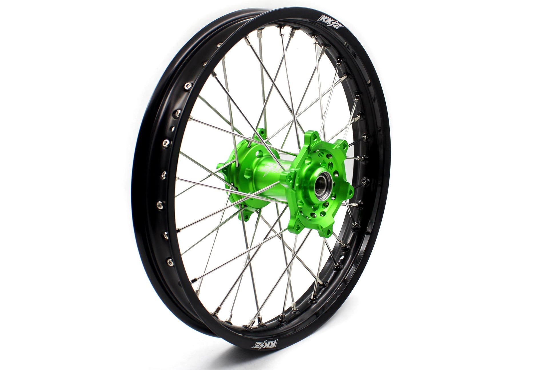 KKE 1.6*21 & 2.15*19 Wheels Rims Fit Kawasaki KX450 2019-2023 KX450X 2021-2023 Green Hubs - Howling Moto