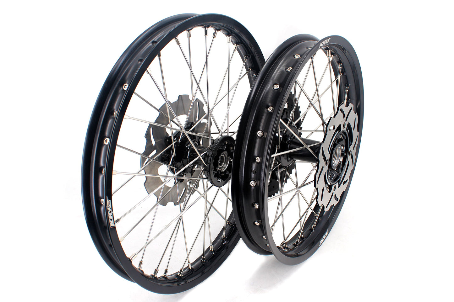 KKE 21 & 19 Casting Wheels Set for HONDA CR125R 1995-1997 CR250R 1995-1996 Black&Black - Howling Moto