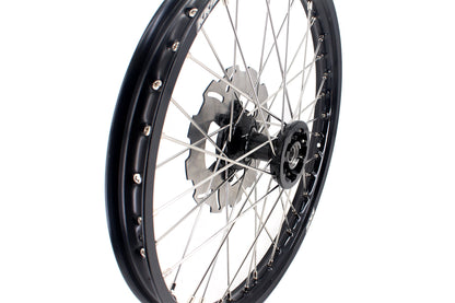 KKE 21 & 19 Casting MX Rims for Honda XR650R 2000-2008 240MM/240MM Disc Black&Black - Howling Moto