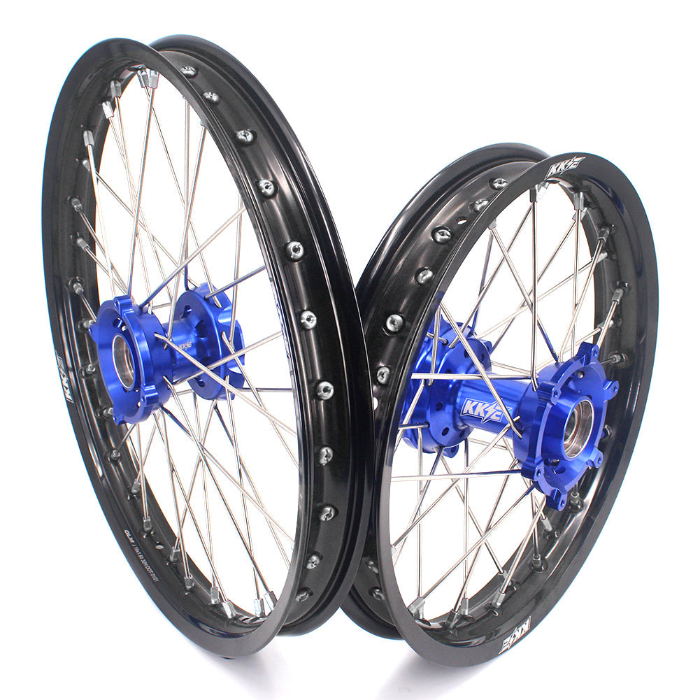 KKE 19" 16" CNC Big Kid's Wheels Rims Fit For Gas Gas MC85 2021-2024 Blue - Howling Moto