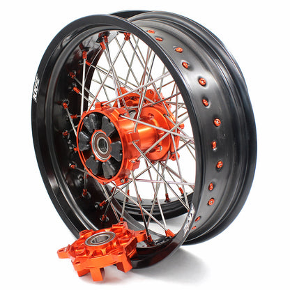 KKE 17Inch CUSH Drive Supermoto Wheels Rims For KTM690 SMC 2007-2011 For KTM690 Enduro R 2008-2022 - Howling Moto