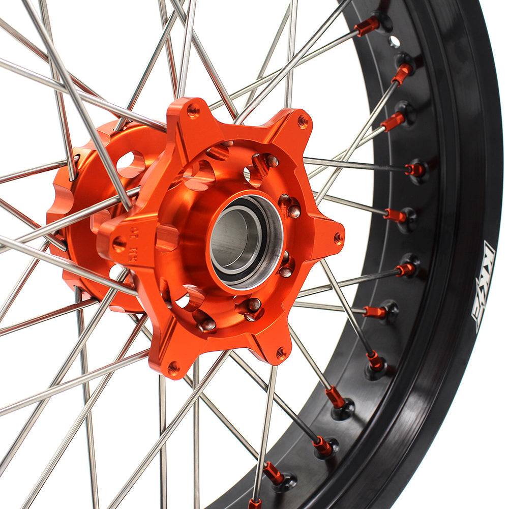 KKE 17Inch CUSH Drive Supermoto Wheels Rims For KTM690 SMC 2007-2011 For KTM690 Enduro R 2008-2022 - Howling Moto