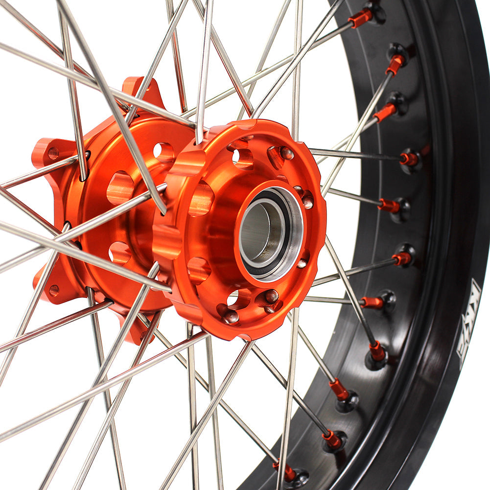 KKE 17Inch CUSH Drive Supermoto Wheels Rims For KTM690 SMC 2007-2011 For KTM690 Enduro R 2008-2022 - Howling Moto