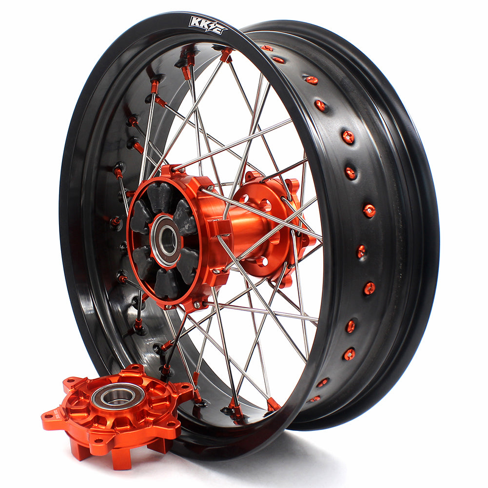 KKE 17Inch CUSH Drive Supermoto Wheels Rims For KTM690 SMC 2007-2011 For KTM690 Enduro R 2008-2022 - Howling Moto