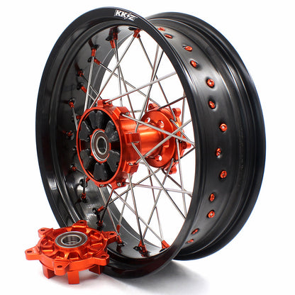 KKE 17Inch CUSH Drive Supermoto Wheels Rims For KTM690 SMC 2007-2011 For KTM690 Enduro R 2008-2022 - Howling Moto