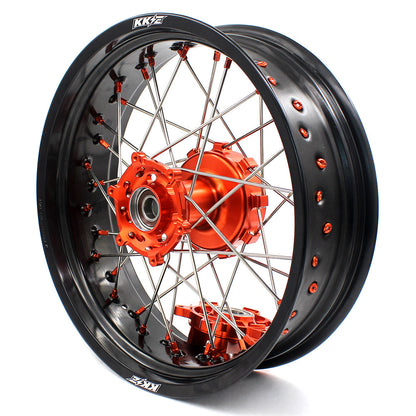 KKE 17Inch CUSH Drive Supermoto Wheels Rims For KTM690 SMC 2007-2011 For KTM690 Enduro R 2008-2022 - Howling Moto