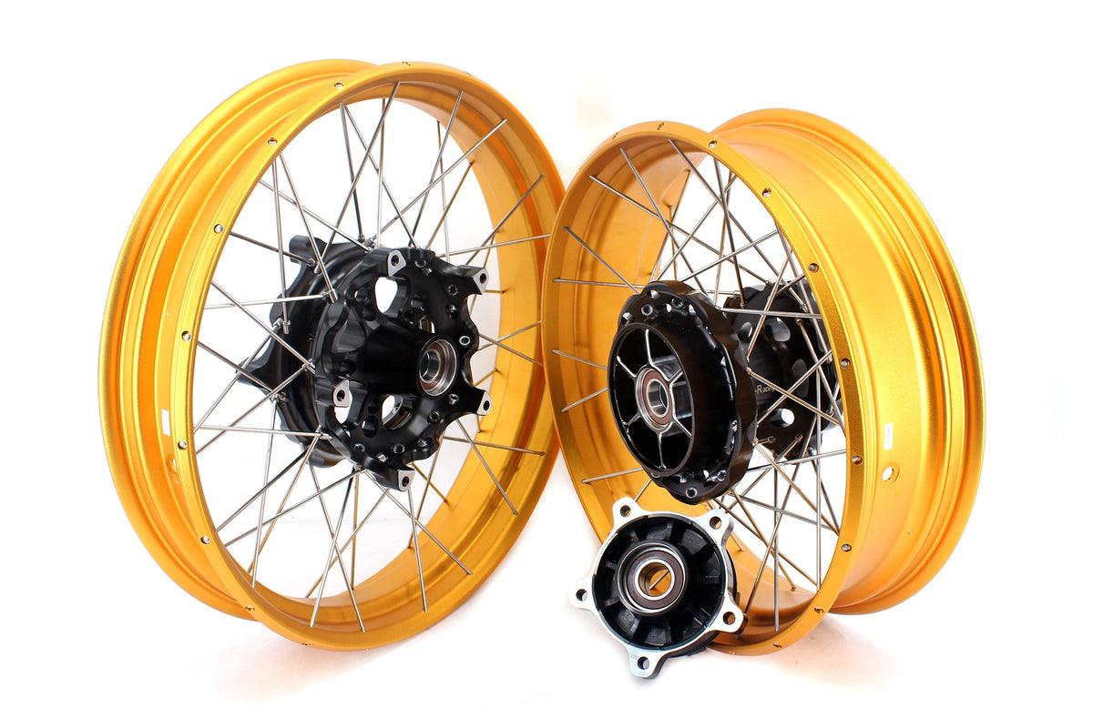 VMX-Racing 3.0*19inch & 4.25*17inch Tubeless Wheels Compatible with BMW F800GS 2024-2025 Gold Rims