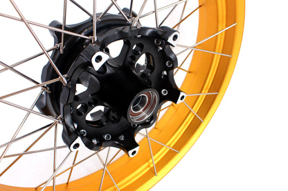 VMX-Racing 3.0*19inch & 4.25*17inch Tubeless Wheels Compatible with BMW F800GS 2024-2025 Gold Rims