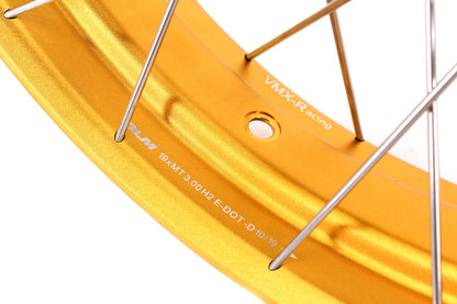 VMX-Racing 3.0*19inch & 4.25*17inch Tubeless Wheels Compatible with BMW F800GS 2024-2025 Gold Rims