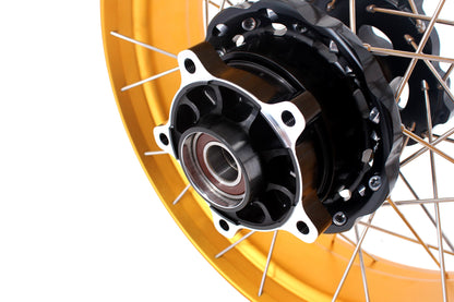 VMX-Racing 3.0*19inch & 4.25*17inch Tubeless Wheels Compatible with BMW F800GS 2024-2025 Gold Rims