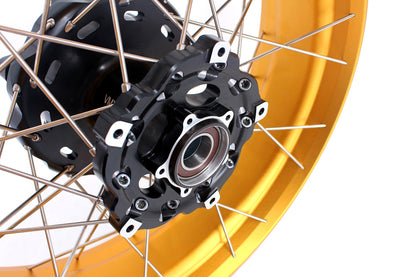 VMX-Racing 3.0*19inch & 4.25*17inch Tubeless Wheels Compatible with BMW F800GS 2024-2025 Gold Rims