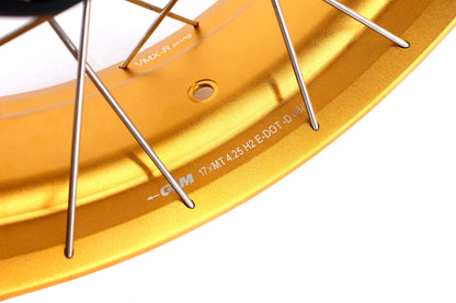 VMX-Racing 3.0*19inch & 4.25*17inch Tubeless Wheels Compatible with BMW F800GS 2024-2025 Gold Rims