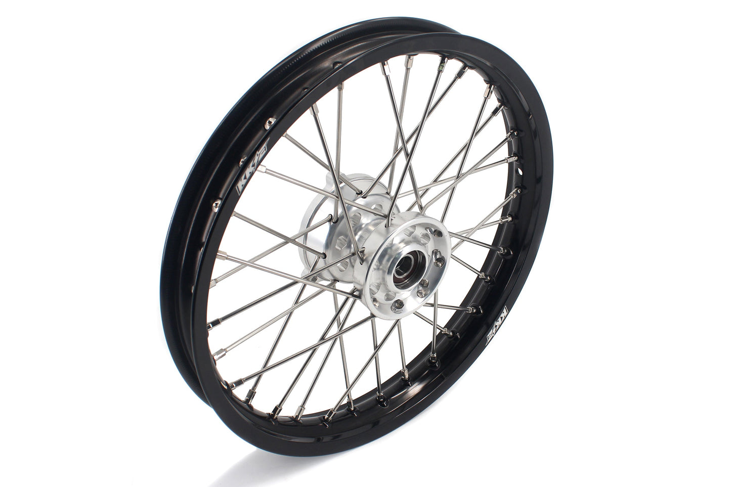 KKE 14 & 12 Small Kid's Wheels Rims Set for KTM 65 SX 2002-2024 Silver&Black - Howling Moto