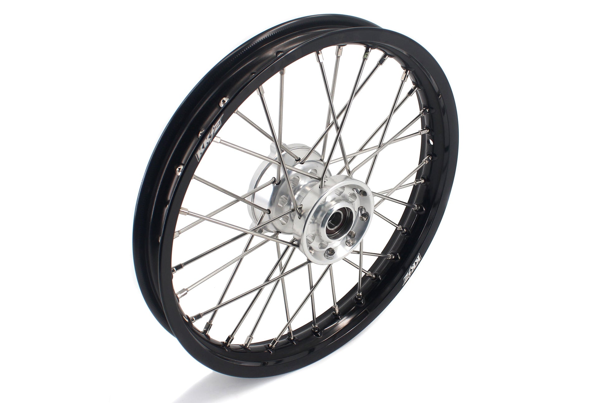 KKE 14 & 12 Small Kid's Wheels Rims Set for KTM 65 SX 2002-2024 Silver&Black - Howling Moto