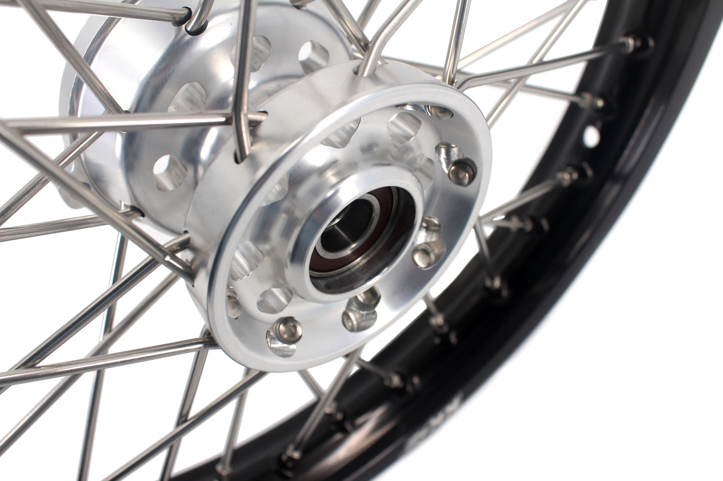 KKE 14 & 12 Small Kid's Wheels Rims Set for KTM 65 SX 2002-2024 Silver&Black - Howling Moto