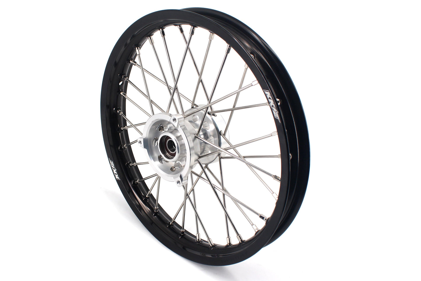 KKE 14 & 12 Small Kid's Wheels Rims Set for KTM 65 SX 2002-2024 Silver&Black - Howling Moto