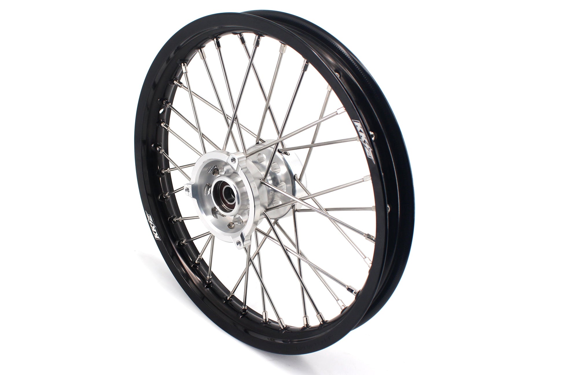 KKE 14 & 12 Small Kid's Wheels Rims Set for KTM 65 SX 2002-2024 Silver&Black - Howling Moto