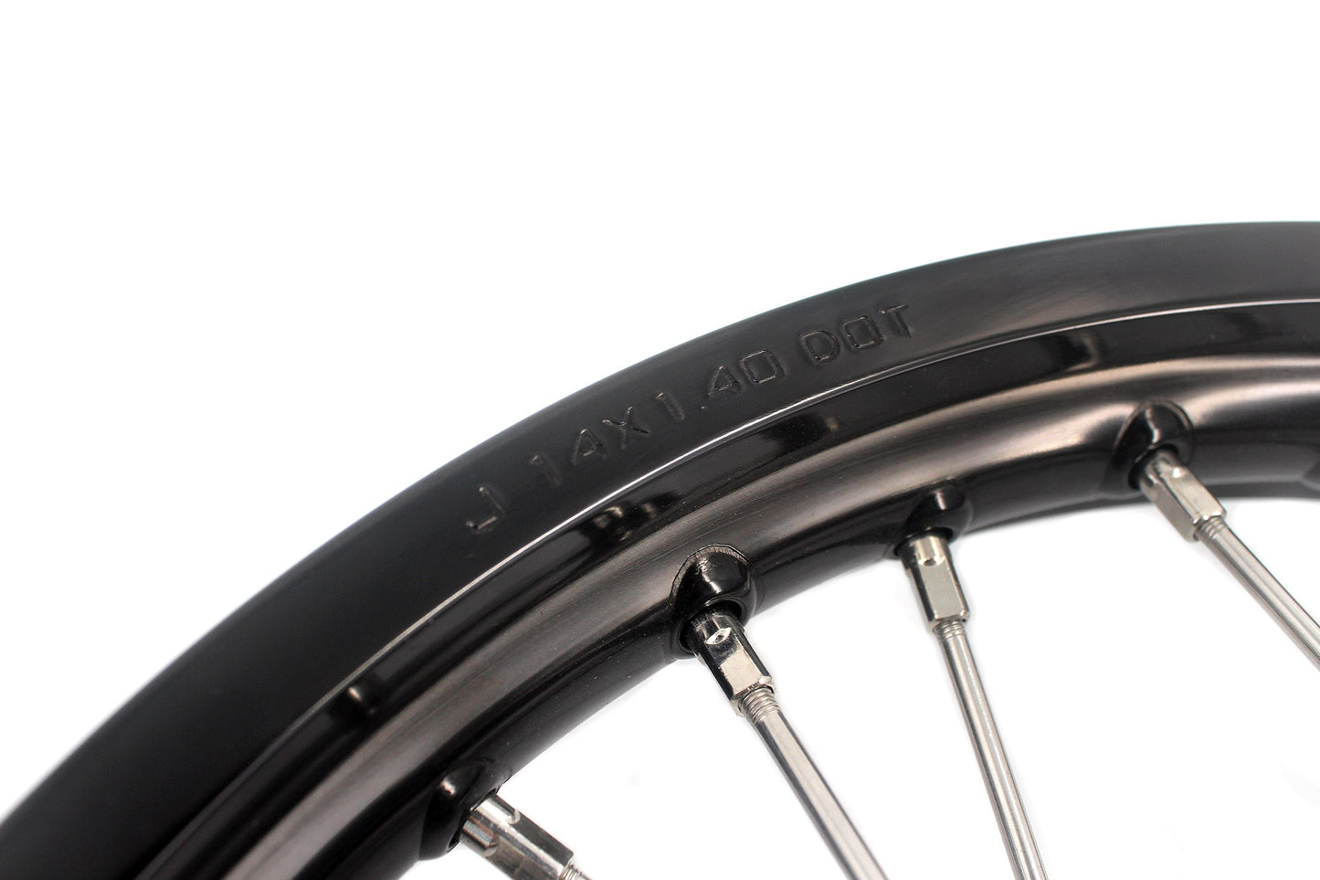 KKE 14 & 12 Small Kid's Wheels Rims Set for KTM 65 SX 2002-2024 Silver&Black - Howling Moto