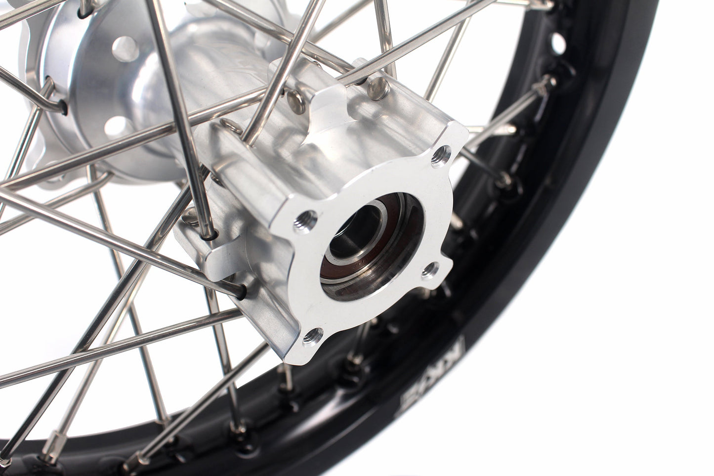 KKE 14 & 12 Small Kid's Wheels Rims Set for KTM 65 SX 2002-2024 Silver&Black - Howling Moto