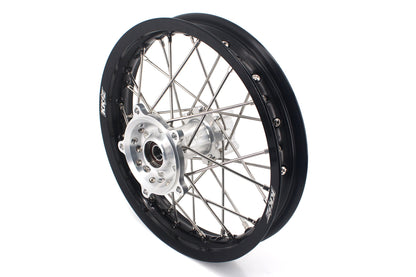 KKE 14 & 12 Small Kid's Wheels Rims Set for KTM 65 SX 2002-2024 Silver&Black - Howling Moto
